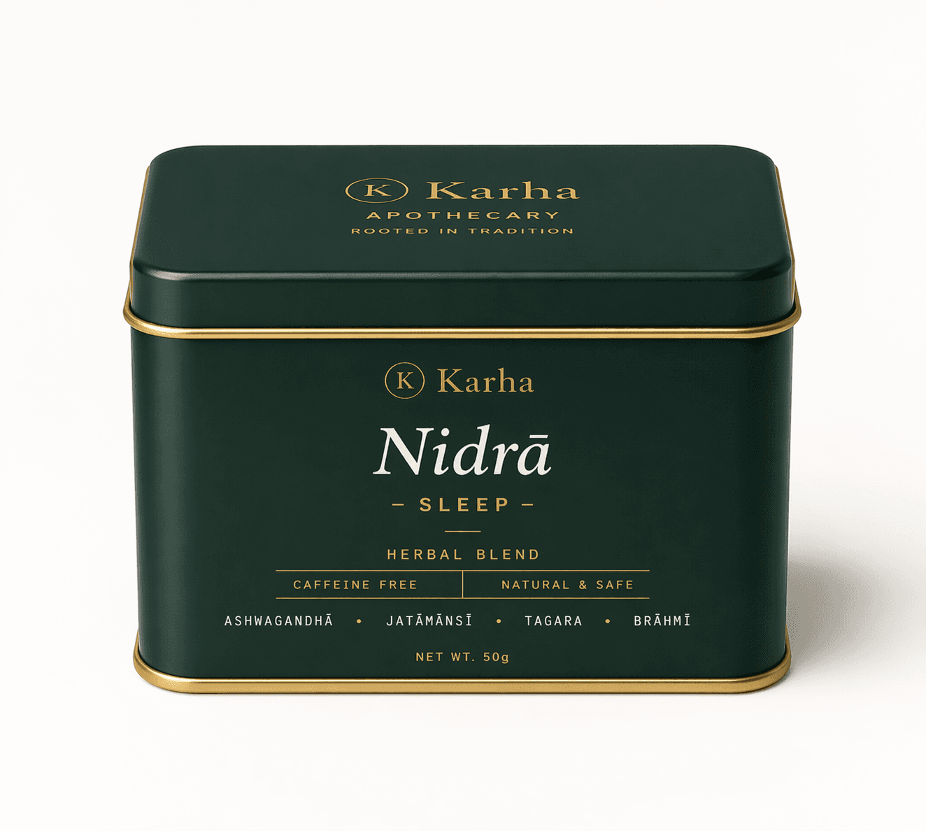 Karha Amrut Patra — reusable tin vessel for Ayurvedic blends